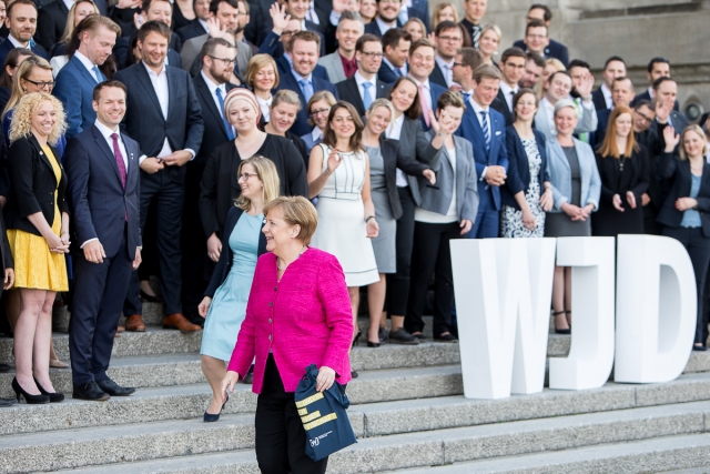 Treffen mit der Bundeskanzlerin beim Know-how-Transfer 2018 © WJD/Jana Legler wjd-know-how-transfer-2018-angela-merkel