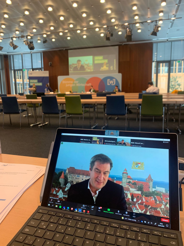 Markus Söder im Gespräch mit Denise Schurzmann Markus Söder im Gespräch mit Denise Schurzmann